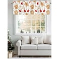 thumbnail image 4 of Christmas Gingerbread Man Valances for Windows Winter Snowflake Food White Kitchen Valance Curtain Rod Pocket Small Curtains for Cafe Bathroom Laundry Basement 60" x 18", 4 of 8