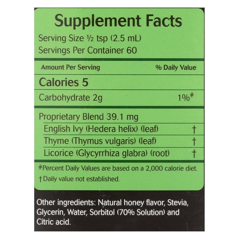 Herbion Naturals Sugar Free Ivy Leaf Syrup With Thyme Dietary Supplement -  1 Each - 5 OZ - Walmart.com