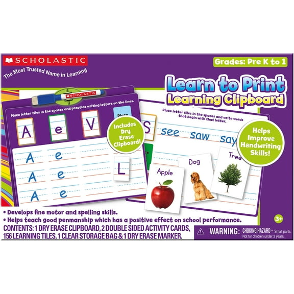 Scholastic Sight Words Dry Erase Learning Clipboard