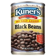 Kuner's Black Beans No Salt Added 15 oz. Can
