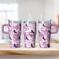 thumbnail image 2 of 20OZ Unicorn Themed Coffee Mug with Handle and Reusable Straw Double Wall Stainless Steel Tumbler Insulated Cup Great Presents for Women Mom Friends on Birthday Christmas Thanksgiving, 2 of 6