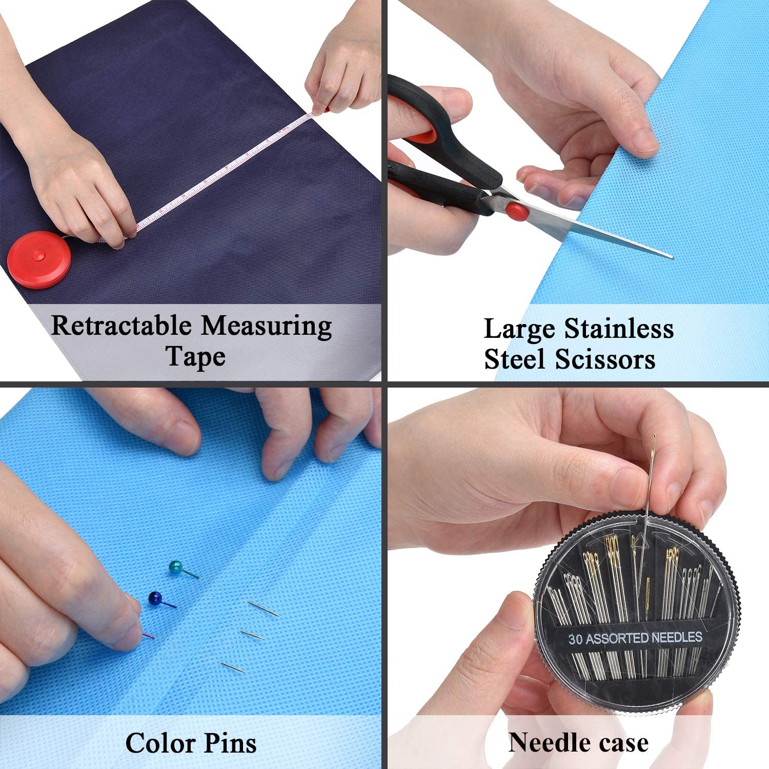 Sewing Kit, 184 Large Premium Sewing Supplies, Suitable for Traveller, Adults, Kids, Beginner, Emergency, DIY and Home Button Repair Kit