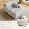 thumbnail image 6 of DREAMSIDEA Oversized Chaise Lounge Indoor Furniture Modern Corduroy Lounge Chaise Sofa with Left Armrest for Living Room Indoor Lounge Chair,Sea Salt Grey, 6 of 6
