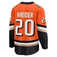 thumbnail image 3 of Men's Fanatics Chris Kreider Orange Anaheim Ducks Home Breakaway Jersey, 3 of 3