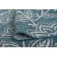 thumbnail image 6 of Veranda Transitional 8' Round Aqua and Light Gray Polypropylene Outdoor Area Rug, 6 of 6
