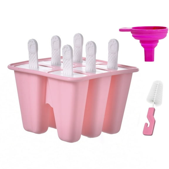 Triani Popsicle Molds 6 Pieces Silicone Ice Pop Molds BPA Free Popsicle Mold Reusable Easy Release Ice Pop Maker