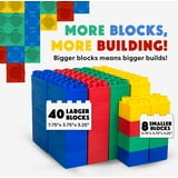 BiggoBlocks Jumbo Blocks, Large Building Blocks for Kids Ages 3-8, 48 ...