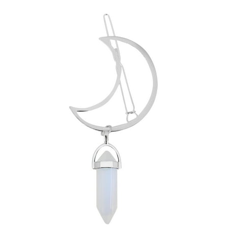 

Hair Clips For Women Trendy Fashion Alloy Moon Hexagonal Pillar Pendant Hair Accessories Simple Temperament Hairpin