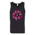 thumbnail image 2 of Wild Bobby Pink Cheetah Print Breast Cancer Carnation Flower Breast Cancer Awareness Men Tank Top, Black, Small, 2 of 6
