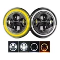 thumbnail image 1 of Par 7'' Faros Led Redondos Ojos Angel Wrangler Jeep Jk Vocho, 1 of 8