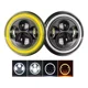 thumbnail image 1 of Par 7'' Faros Led Redondos Ojos Angel Wrangler Jeep Jk Vocho, 1 of 8
