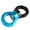 Black & Blue, variant on 30KN Aluminum Alloy Swing Swivel Universal Rotating Ring for Aerial Yoga Climbing Hammock Smooth 360 Degree Rotation Ball Bearings O-Shaped Hanging Point Outdoor Connector