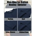 thumbnail image 4 of COOFANDY Men's Henley Sweater Crewneck Pullover Sweater Textured Long Sleeve Knitted Sweaters, 4 of 6