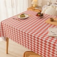thumbnail image 4 of PVC Print Plaid Tablecloth Thickened Waterproof Oilproof Table Cloth Party Dining Banquet Decoration Table Covers (green plaid,100X160cm), 4 of 7
