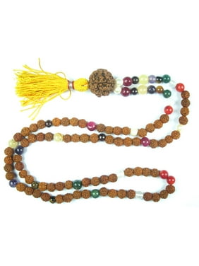 Mogul Yoga Mala Navaratan Rudraksha Prayer Beads for Meditation Healing Prayer Malas
