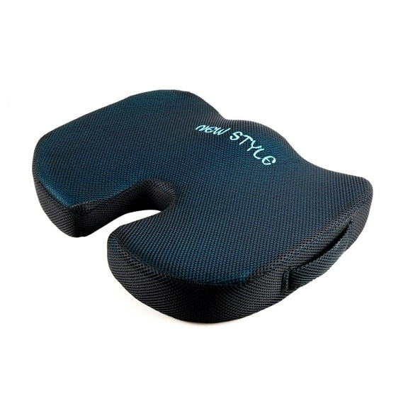 Coccyx Gel Seat Cushion, Cool Gel Covered Firm Memory Foam Pad