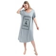 thumbnail image 4 of FEREMO Nightgown for Women Plus Size Long Sleepwear Printed Comfy Sleep Shirts 3 Pack (1X), 4 of 7