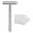 Frosted Silver, variant on YAHHU Double Sided Manual Safety Razor Kit for Men Washable Wet Shave Tool with 10 Blades Frosted Silver