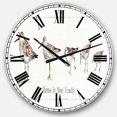 thumbnail image 1 of Designart 'Pebbles And Sandpipers Family Traditional Wall Clock, 1 of 4