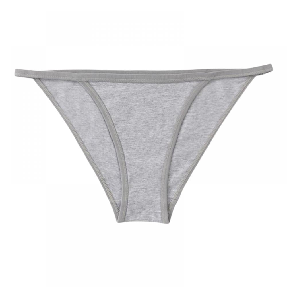 3 Pack Women's Cotton Thongs Breathable Bikini Panties Underwear 