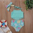 thumbnail image 4 of HAWEE Maillot de Bain Bébé Fille Mignon Triangle à Franges Bikini Tankini 2 Pcs Maillot de Bain Filles, 4 of 7