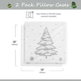 thumbnail image 4 of SZTXJ (45x45cm) - Silver Square Cushion Cover [2 Pack], Golden Christmas Tree Pattern Polyester Fiber Pillow Case Christmas Party Decorative Pillow Co, 4 of 5