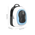 thumbnail image 3 of Mochila Transporte Gato Mochila para perros y gatos, transpirable, de gran capacidad, con espacio de transporte, para mascotas (azul) Wdftyju Libre de BPA, 3 of 3