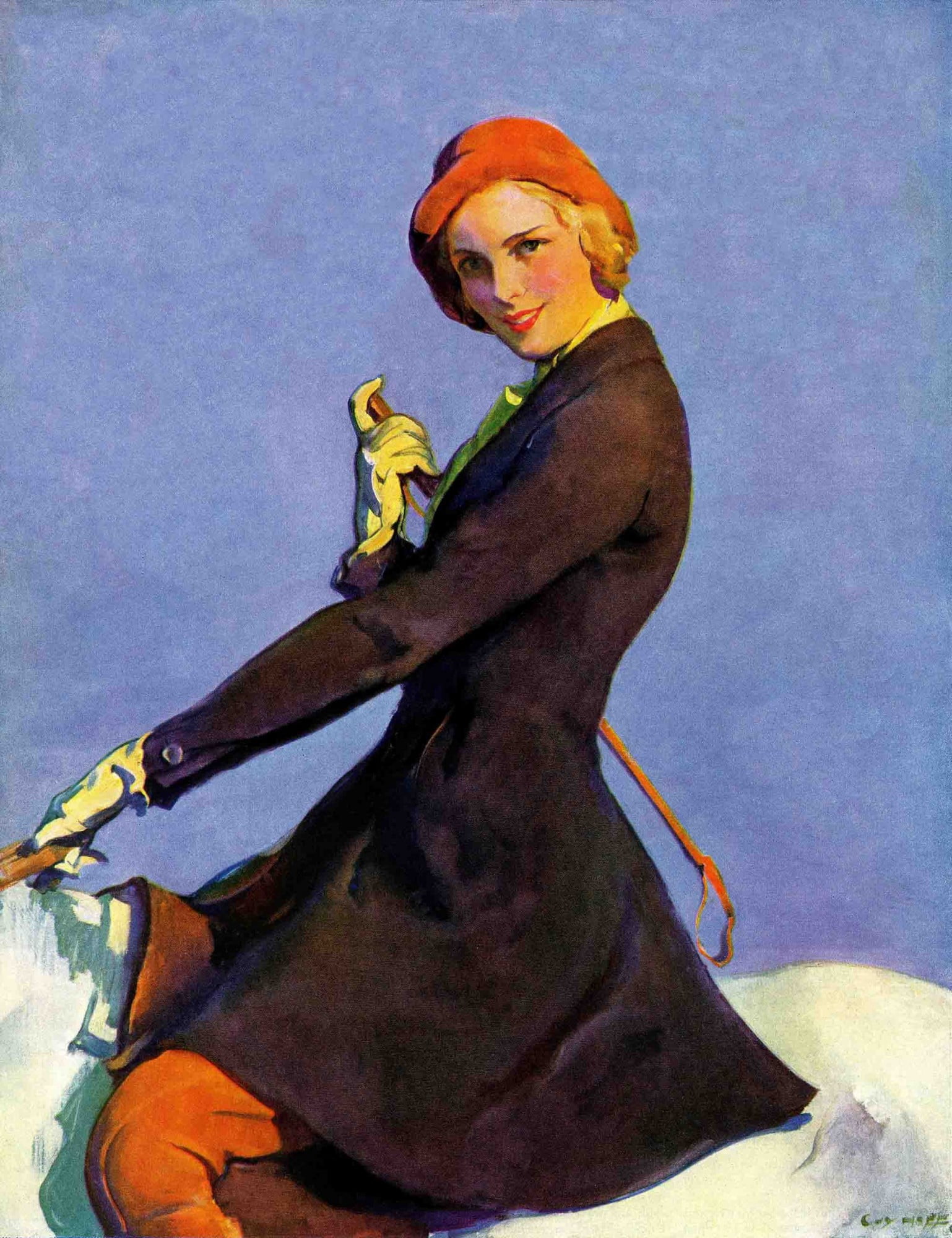 Marmont Hill Woman on Horseback by Guy Hoff Painting Print on Canvas