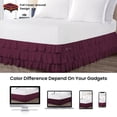 thumbnail image 4 of SGI Bedding 18 Inch Multi Ruffled Bed Skirt | Microfiber Bed Skirt | Fade Resistant, Wrinkle Free, Anti-static, Decorative, Extra Storage Space, Clutter-Free | King, Wine, 4 of 8