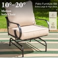 thumbnail image 6 of Summit Living 2-Piece Outdoor Patio Rocking Motion Chairs with Thick Seat & Back Cushions, Black & Beige, 6 of 6