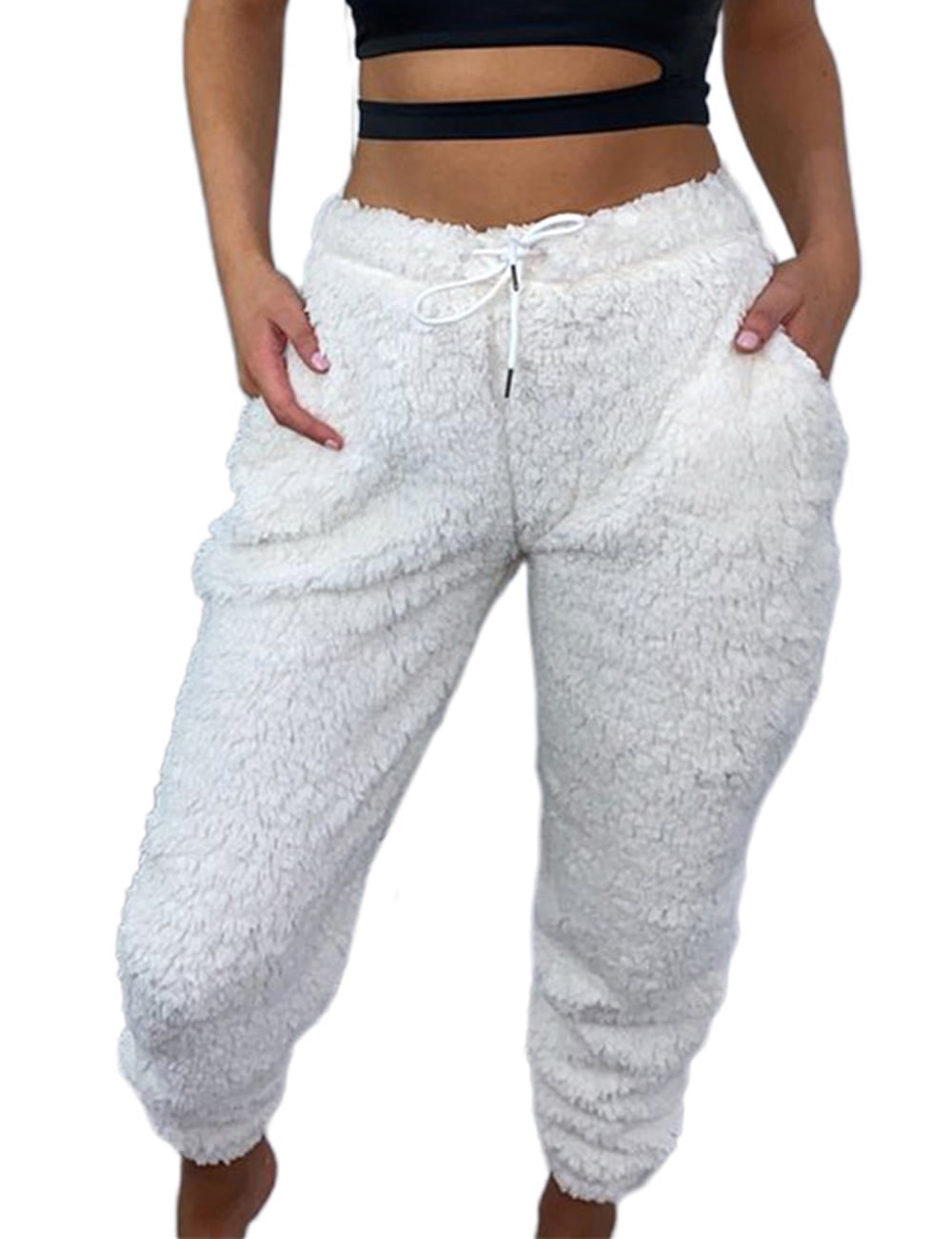 Ma\u0026Baby Womens Warm Plush Drawstring 