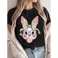thumbnail image 1 of Moda Femenina Camiseta de Manga Corta con Estampado de Letras, 1 of 6