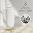 thumbnail image 6 of Pure Enrichment PureBliss Luxury Towel Warmer - Extra Large 20L Heats Towels, Robes, Blankets, or Clothing - Modern Bucket Design, 4 Heat Timer Settings & Auto Shut-Off (White & Brushed Gold), 6 of 7