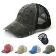 thumbnail image 1 of Flmtop Casquette de Baseball à Queue de Cheval d'Été Chapeau de Sport Extérieur Réglable Anti UV Mesh, 1 of 7