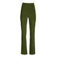 thumbnail image 5 of Levmjia Pants for Women Dress Linen Trousers Slim Fit Flare Solid Suit Pants Leisure Trousers Bell-bottoms Solid Color Pants, 5 of 7