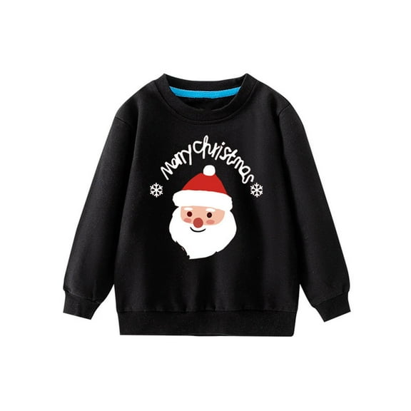 Toddler Boys Girls Christmas Sweatshirt Long Sleeve Baby Santa Claus Sweaters Xmas Winter Clothes 1-7T