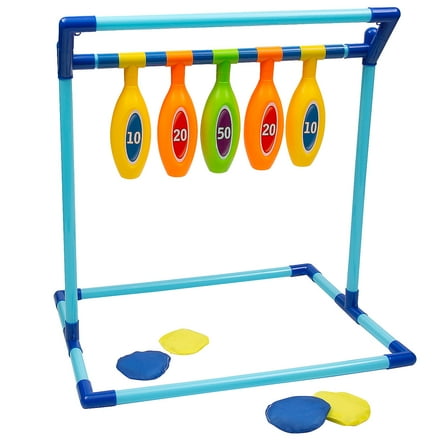 Fun Express 20 3/4" x 9 3/4" Outdoor Swing Bowling Pins, Frame & Ball Set - 36 Pieces