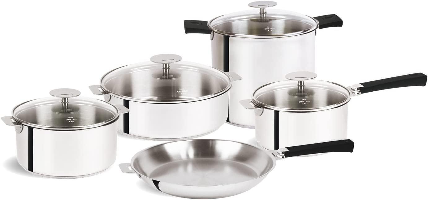 Cristel Mutine Removable Handle 13Pc Stainless Steel Cookware Set