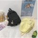thumbnail image 2 of LHSHID Women Kawaii Pure Colour Small Backpack Purse Girl Cute Bear Pendant Pink Backpack Primary School Student School Bag (Pink), 2 of 6