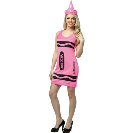 Morris Costumes Womens Crayola Tank Dress Neon Pink 4-10, Style GC451122