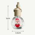 thumbnail image 6 of harmtty Xmax 10ML Christmas Car Perfume Bottle Decoration Wood Lid Cute Santa Snowman Tree Elk Clear Glass Aromatherapy Essential Oil Empty Bottle Hanging Pendant C 10ML, 6 of 8