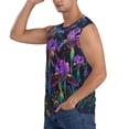 thumbnail image 3 of Balery Starry Night Iris Field Camisetas sin mangas para hombre, absorbe la humedad y protege contra el mal olor.-3X-Large, 3 of 7