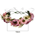 thumbnail image 2 of corona de flores boho diadema de flores flor del pelo flor tocados halo cinturón cinta boda fiesta festival Adepaton CPB-DE-LYY976-4, 2 of 5