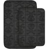 Garland Rug Skulls 2-Piece Bath Rug Set, Black 2-Piece Set