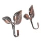 thumbnail image 4 of 8 X Leaf Shaped Curtain Wall Hooks Home Decor, Red Bronze, 4 of 5