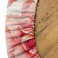 thumbnail image 5 of Ambesonne Rosetta Fitted Round Tablecloth, Vintage Rose Floral Boho, 56"- 60" Diameter, Coral Cream and Sage Green, 5 of 5