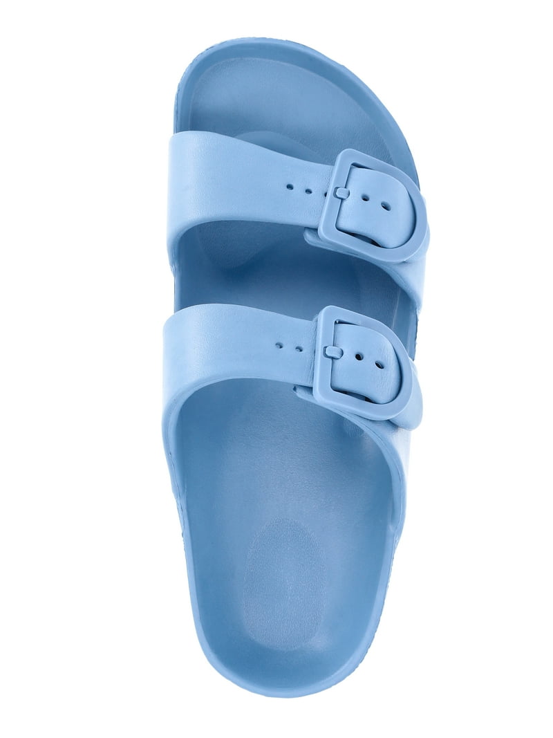No Boundaries Women's Two Buckle EVA Slide Sandals Lightweight