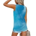thumbnail image 4 of Outfmvch tank top for women Casual Tie Dye Printing Tank Sleeveless Vest T Shirt womens tops crop tops Blue, 4 of 6
