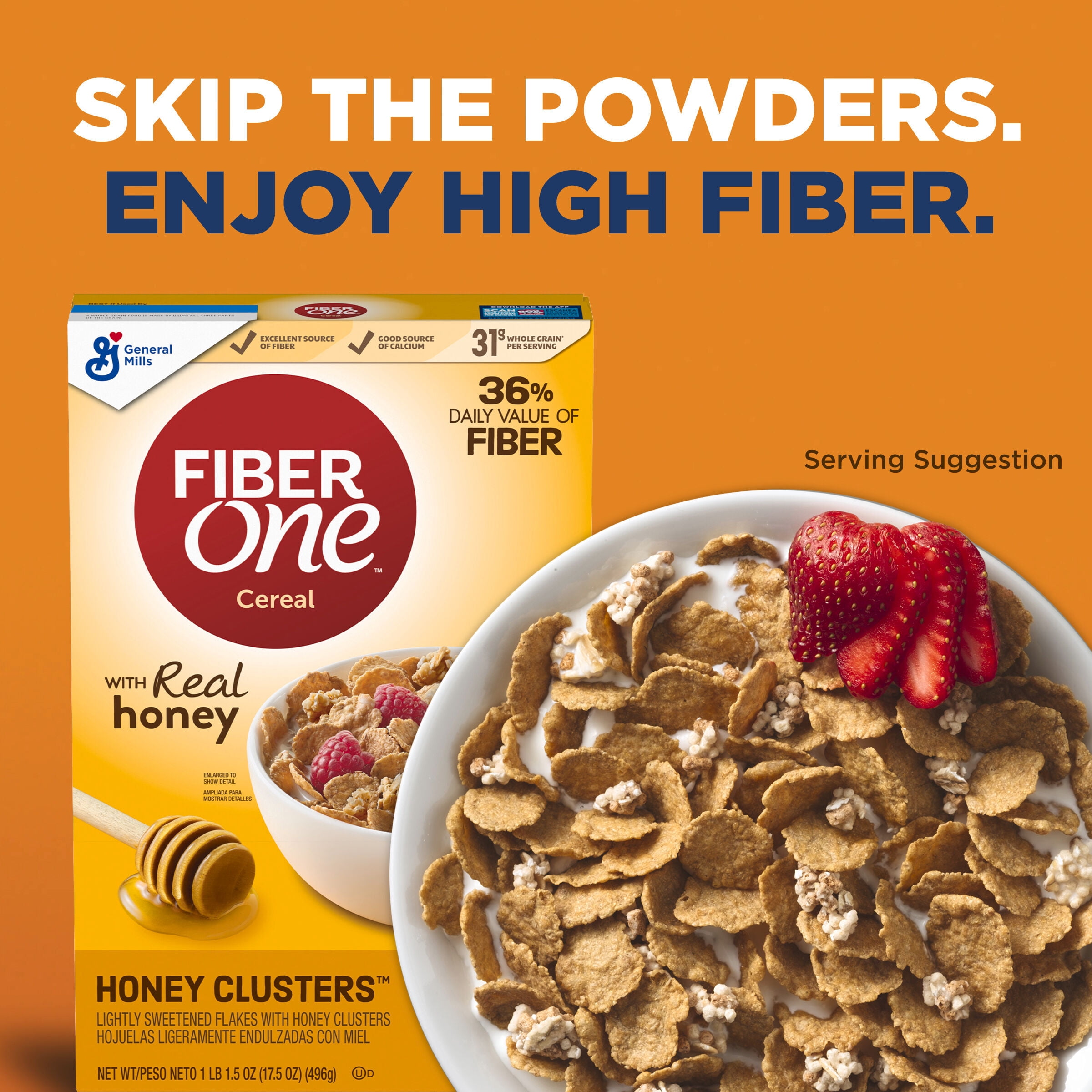 Fiber One Honey Clusters Breakfast Cereal, Fiber Cereal Made
