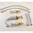thumbnail image 6 of Bathroom Sink Faucet, Brushed Nickel Bathroom Faucet Double Handle Bathroom Basin Faucet 3 Hole Deck Mount Vanity Sink Mixer Tap, 6 of 6